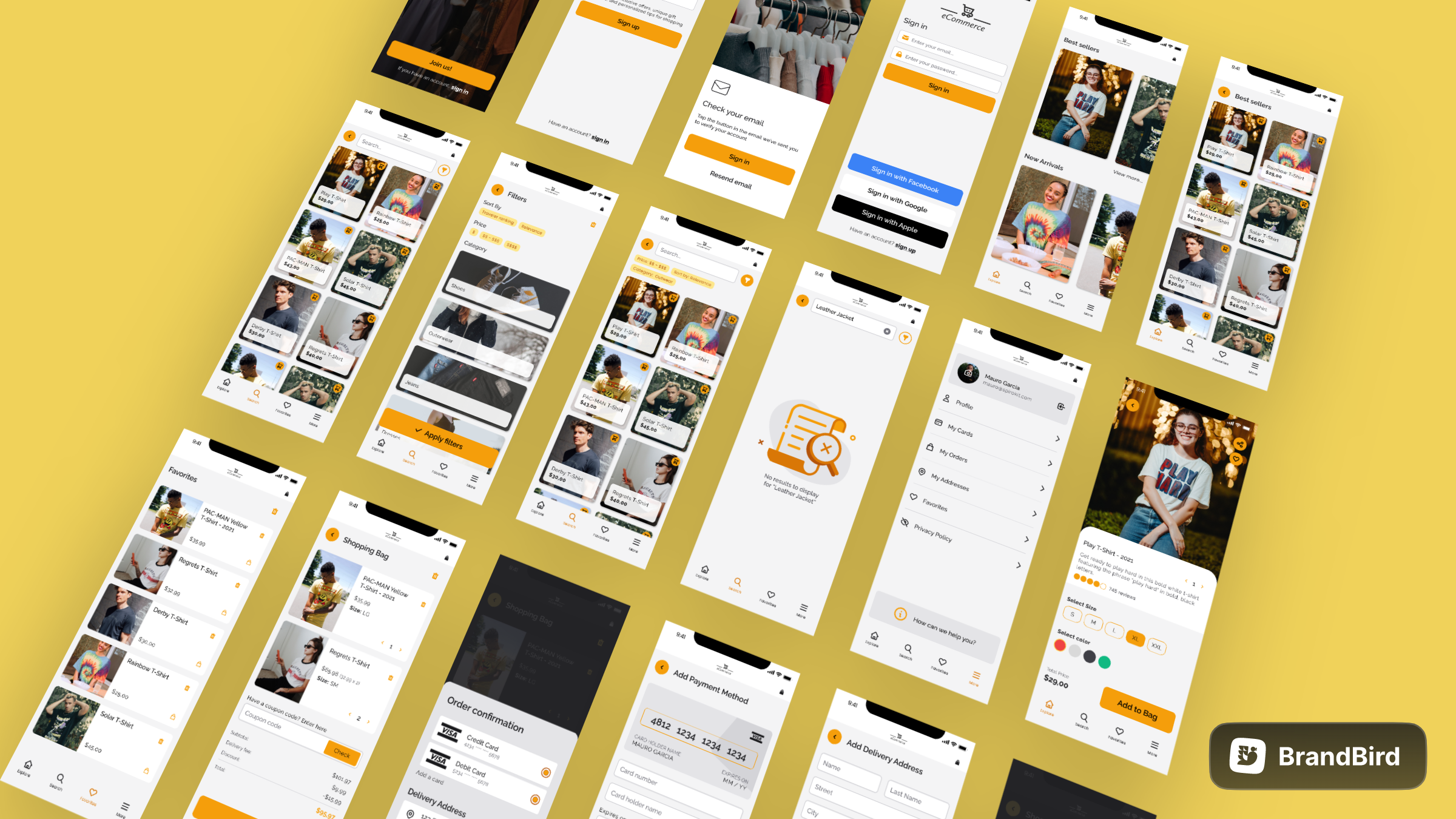 E-commerce template also available in light mode
